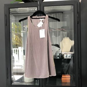 Joie grey velvet racer back top.